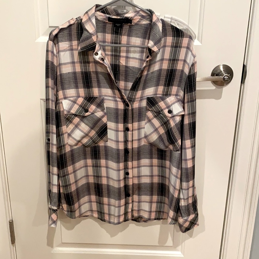 Sanctuary Plaid Boyfriend Shirt